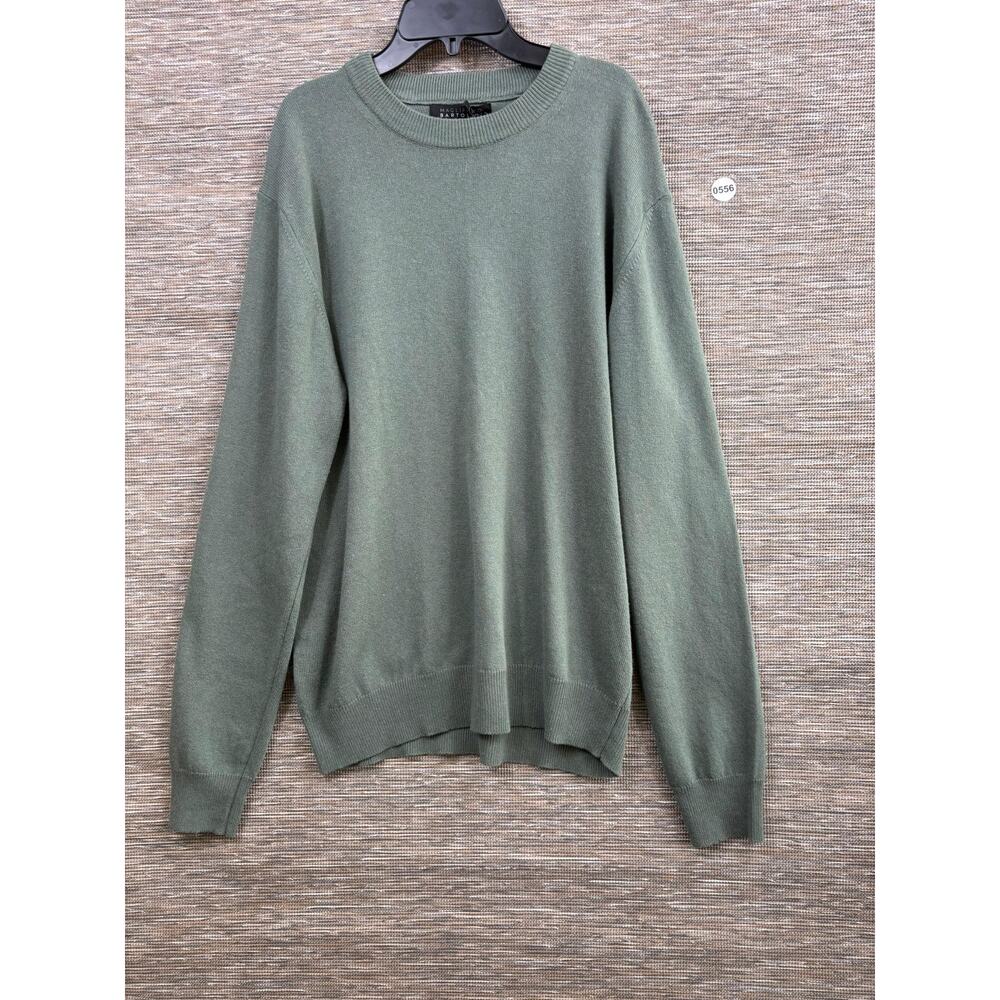 Maglificio Bartolini Sweater Mens XL Green Cashmere Blend Crew Neck Made Italy